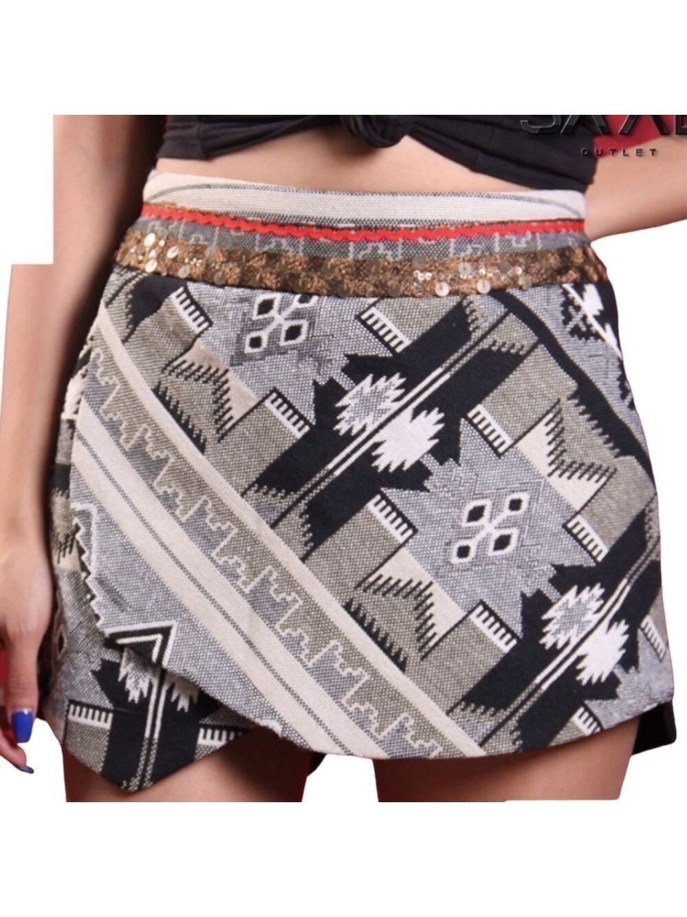 Graphic Skort - Aztec Pattern by Rinascimento